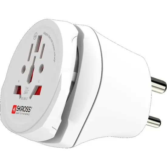 Adaptor de călătorie SKROSS pentru India, tip D - Economii mari